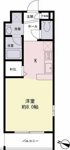 フィシオ橋本(1K/3階)の間取り写真