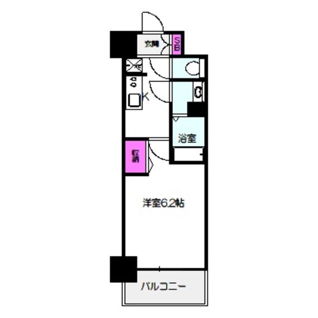 ファステート大阪イーストパーレス(1K/6階)の間取り写真