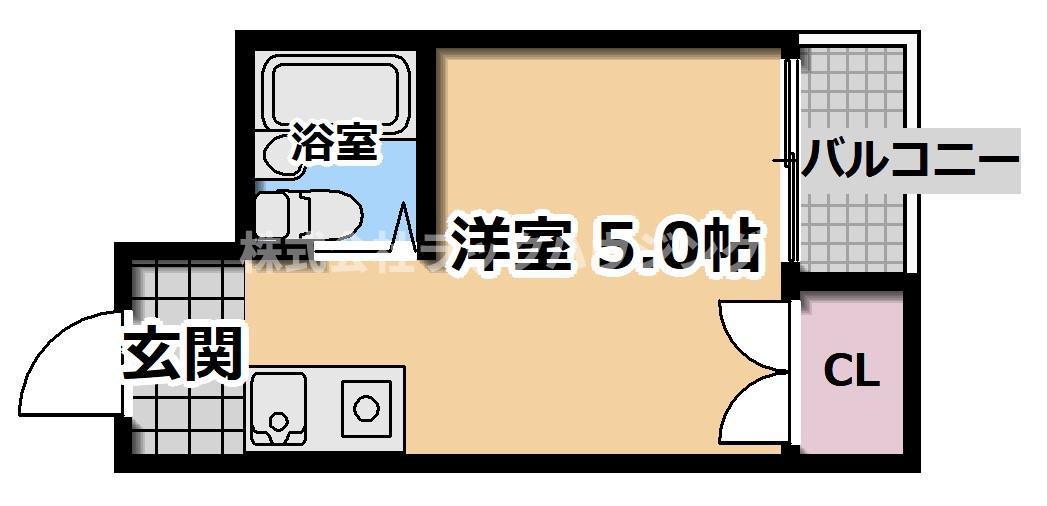 アークハウス中尾(ワンルーム/1階)の間取り写真