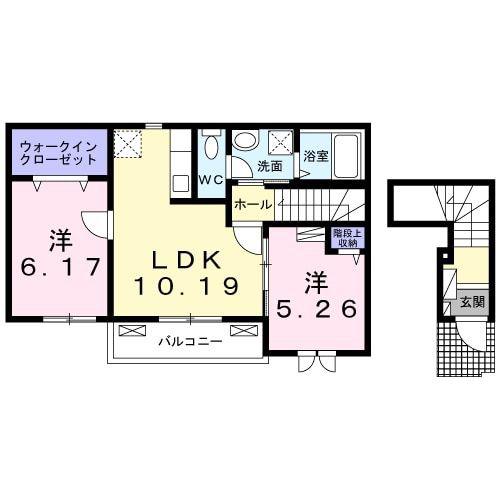 イターナルパレスIII(2LDK/2階)の間取り写真