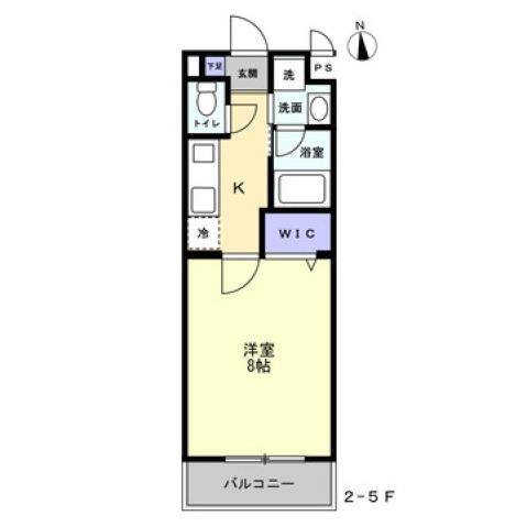 ミモザヒルズ岡山医大南(1K/3階)の間取り写真