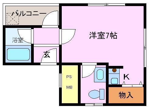 マスターズエル千代田11(ワンルーム/2階)の間取り写真