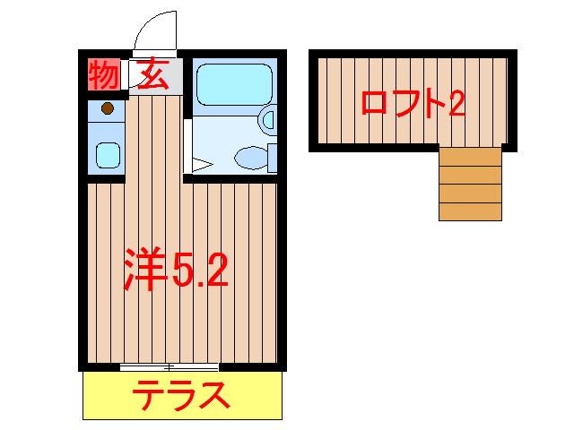 コーポミズ(ワンルーム/1階)の間取り写真