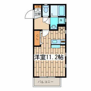 LANAI INAMURA(ワンルーム/1階)の間取り写真