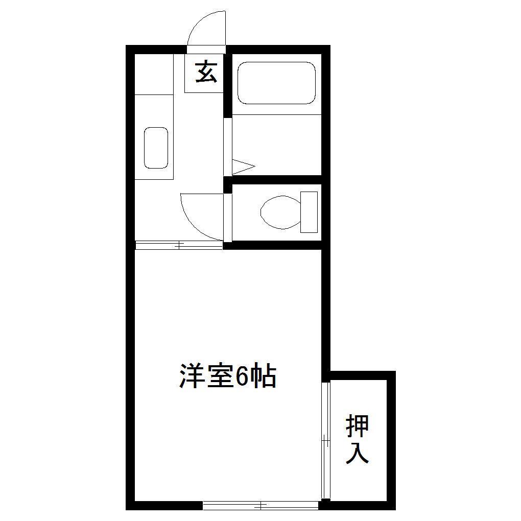 コーポ新妻(1K/1階)の間取り写真