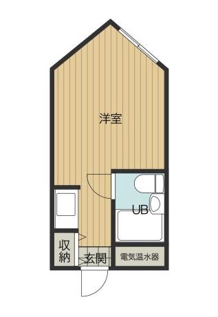 新茂原グリーンパレス(ワンルーム/4階)の間取り写真