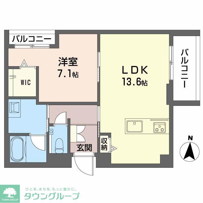 SOIRE 白壁(1LDK/3階)の間取り写真