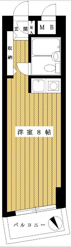MACコート金沢文庫(ワンルーム/3階)の間取り写真