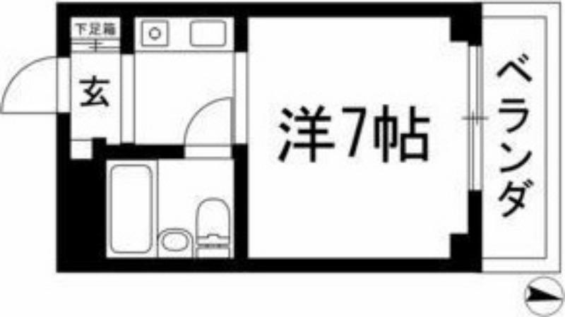 MARIYAハイツ(ワンルーム/3階)の間取り写真
