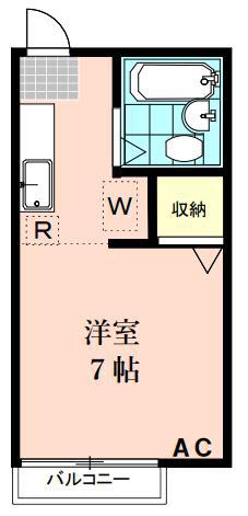 エス・ドミール(1K/2階)の間取り写真
