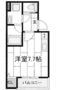 アルシオーネ武蔵小杉(ワンルーム/3階)の間取り写真