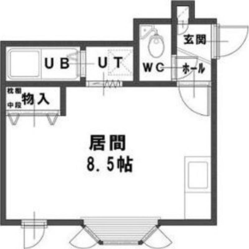ルミエール北28条B棟(ワンルーム/3階)の間取り写真