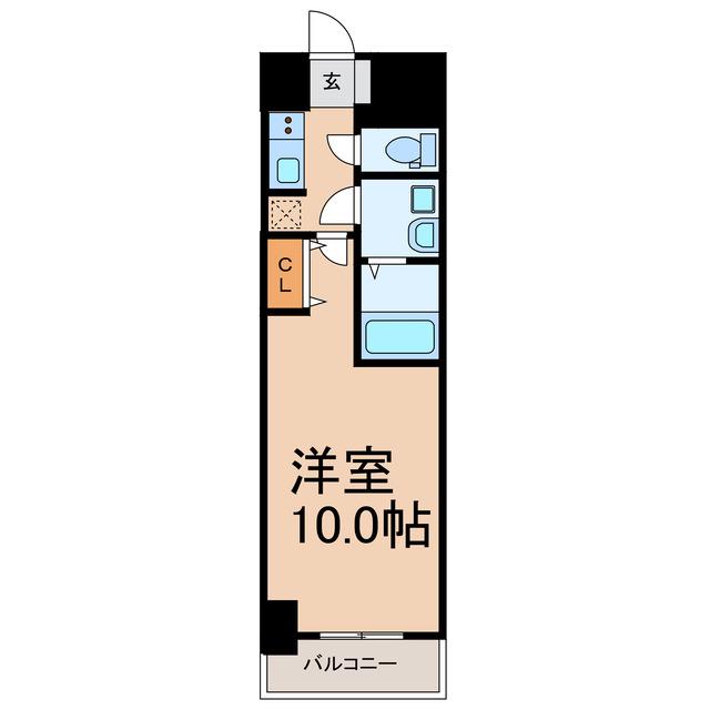 S-RESIDENCE春日井(1K/11階)の間取り写真