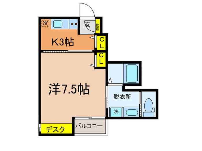 MAISONDE ASAHI(1K/2階)の間取り写真