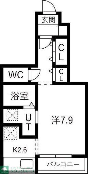 マックスレジデンシア荒巻(1K/1階)の間取り写真