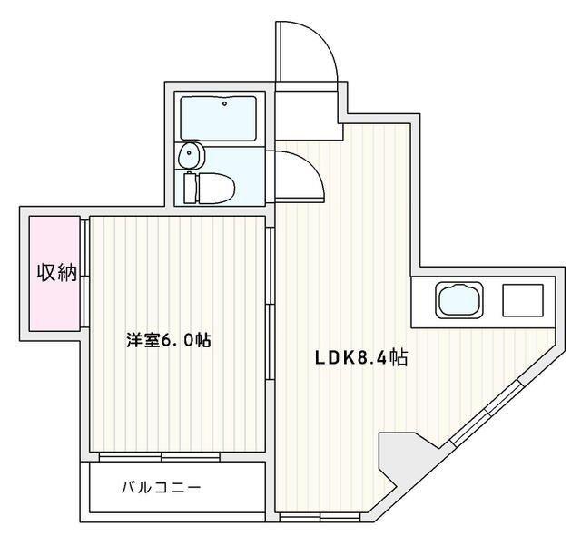 関根ビル(1LDK/3階)の間取り写真