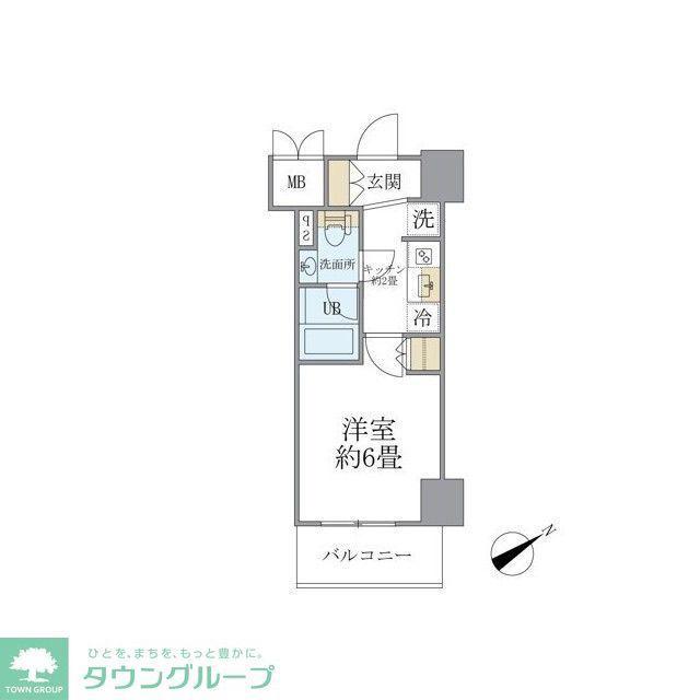 レスピール川崎(1K/8階)の間取り写真