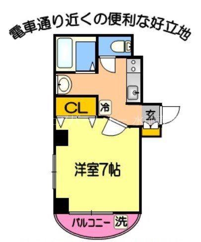 MS水前寺(1K/3階)の間取り写真