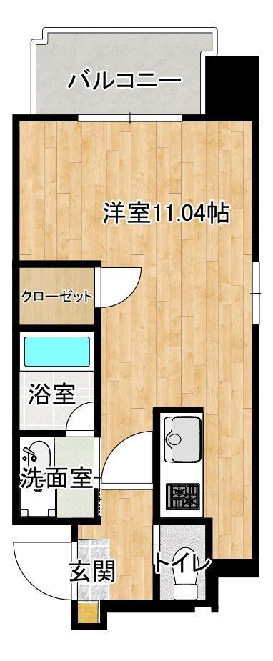 ステラ11(ワンルーム/4階)の間取り写真