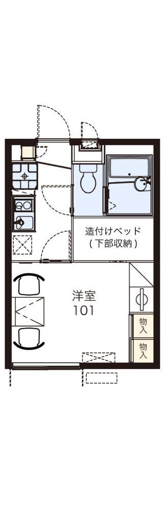レオパレスKOMUGI(1K/2階)の間取り写真