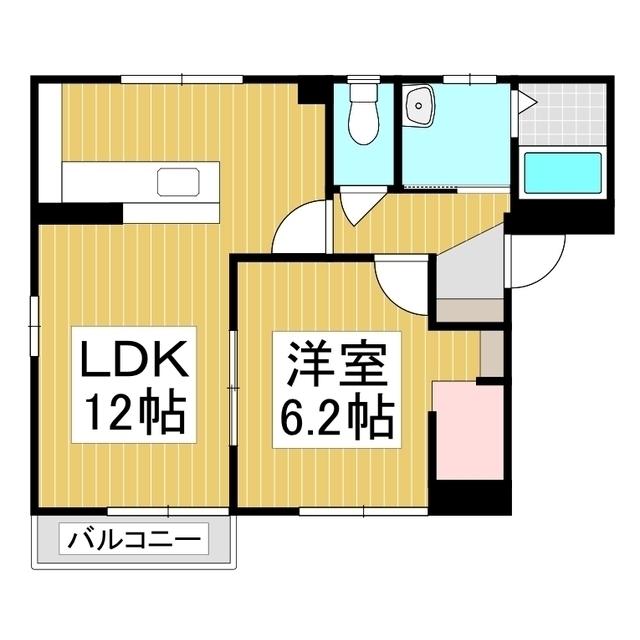 ディアス サンライト B(1LDK/1階)の間取り写真
