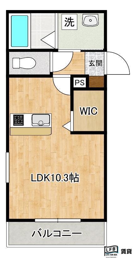 LFB APARTMENT桜木I(ワンルーム/2階)の間取り写真