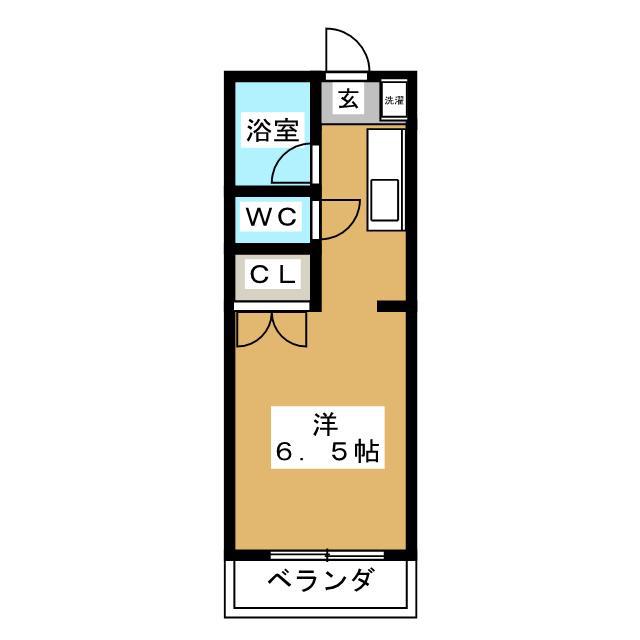 メゾンシカノII(ワンルーム/2階)の間取り写真