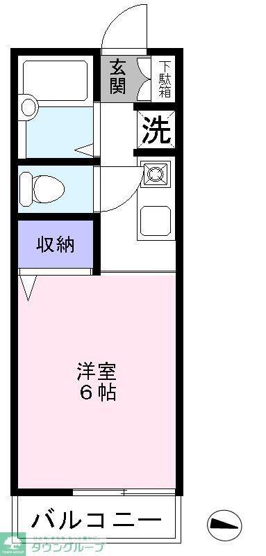 ソフィアIII(1K/1階)の間取り写真