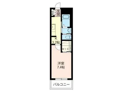 A.M.Y GARDEN春(1K/3階)の間取り写真