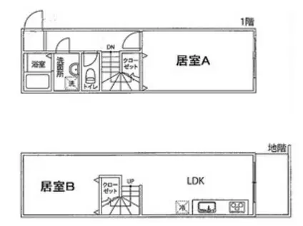 LA BLANCHUER ラブランシュール(2LDK/B1階)の間取り写真