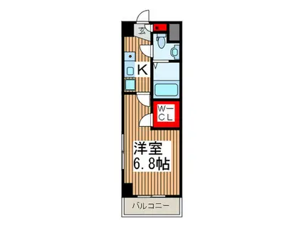 アクシーズタワー川口並木(1K/11階)の間取り写真