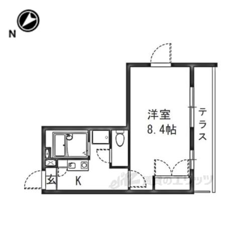 レオパレスエテール(1K/1階)の間取り写真