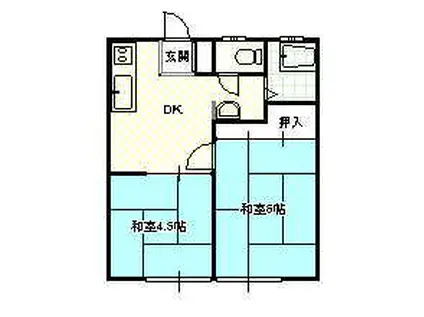 セントラルハイツ I(2DK/1階)の間取り写真