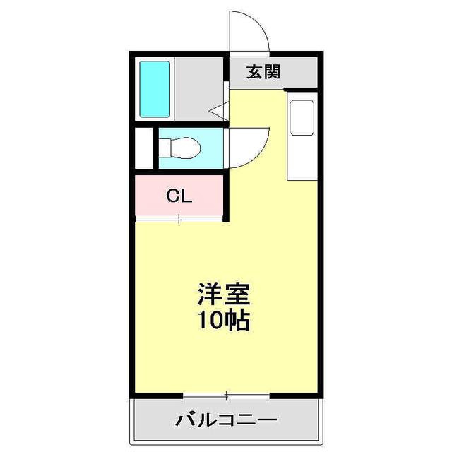 ヴィンテージMS(ワンルーム/3階)の間取り写真