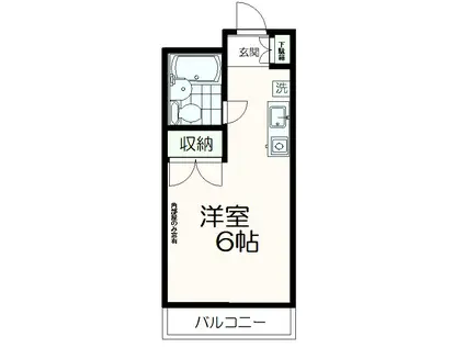 フレクション多摩ニュータウンIII(1K/1階)の間取り写真