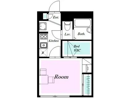レオパレス椎の実2(1K/2階)の間取り写真