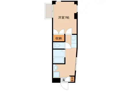 サニーキャビンアネックス(1K/2階)の間取り写真