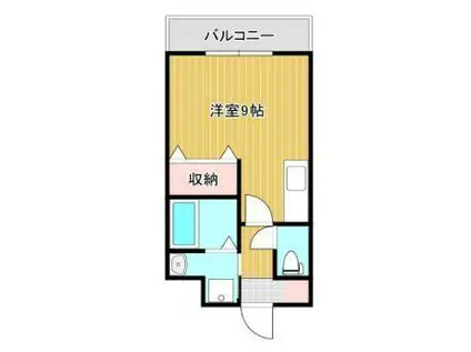 ルミナス恒久南(ワンルーム/4階)の間取り写真