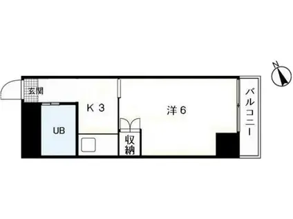 S・ウイングビル(1K/5階)の間取り写真