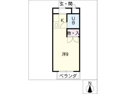 アクティ24(ワンルーム/2階)の間取り写真