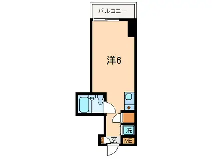 ビヨンド(ワンルーム/4階)の間取り写真