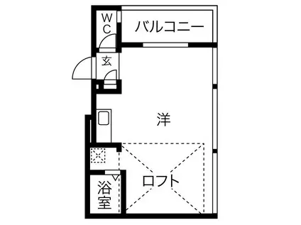 T・M・A(ワンルーム/1階)の間取り写真