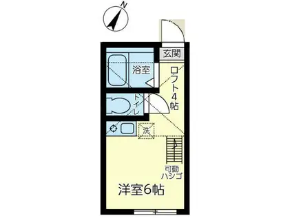 ユナイトANZENブラバス(ワンルーム/1階)の間取り写真