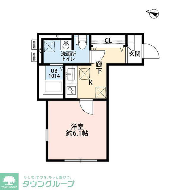 CARINO7(1K/2階)の間取り写真