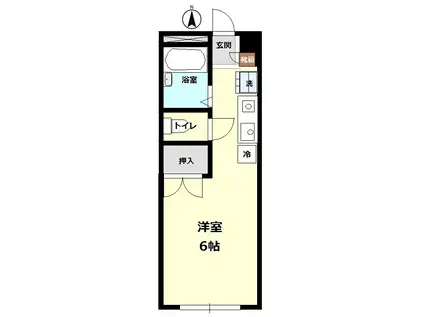 エステートピア(1K/2階)の間取り写真