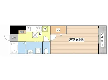 ASAHI TARNAL(1K/1階)の間取り写真