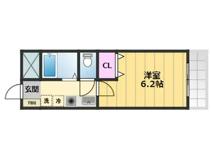 SHRIKE2(1K/1階)の間取り写真