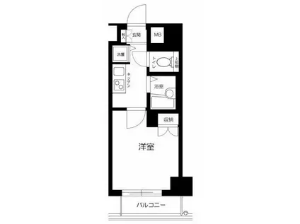 菱和パレス三軒茶屋壱番館(1K/3階)の間取り写真