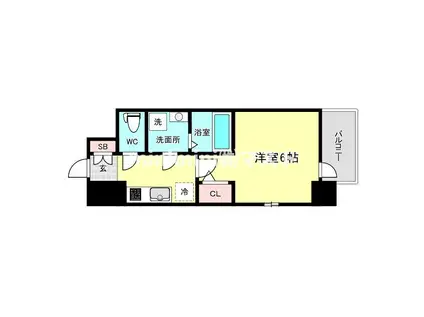 エスリード大阪フェリス(1K/10階)の間取り写真