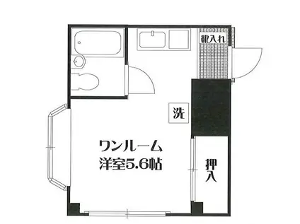 新西村ビル(ワンルーム/4階)の間取り写真